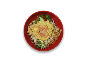 Deep-fried shrimp udon